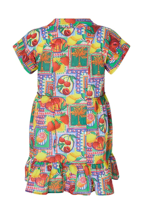 Trendyol Curve Damen Mehrfarbig Tropisch Kurz / Mini Kurz Strandmode Gerade Große Größen Kleid - Image 5