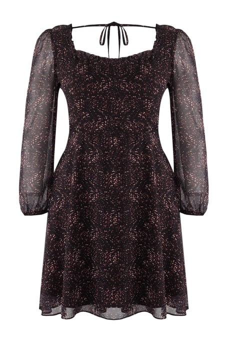 Trendyol Curve Damen Mehrfarbig Geometrisches Muster Kurz / Mini Lang Casual A-Linie Große Größen Kleid - Image 4
