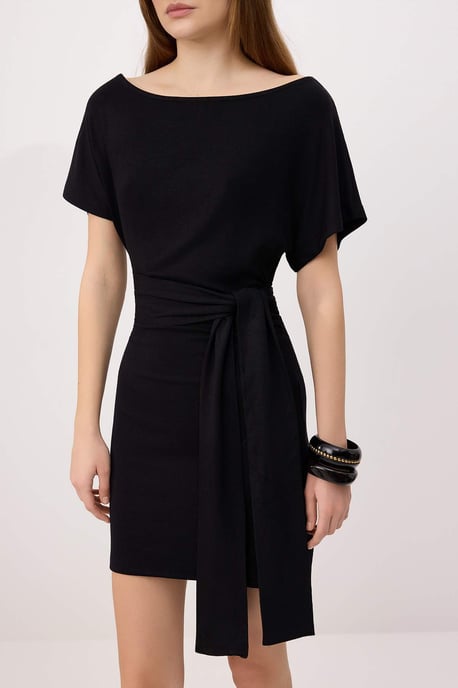 TRENDYOLMİLLA Damen Schwarz Einfarbig Extra Kurz / Super Mini Kurz Bodycon Kleider - Image 2