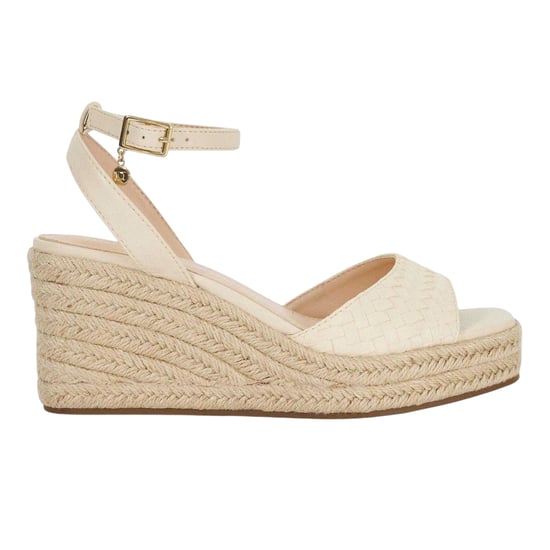 Dune London - "Kerries" Espadrille Sandalen mit Keilabsatz für Damen, High Heel (Naturweiß) - Image 1