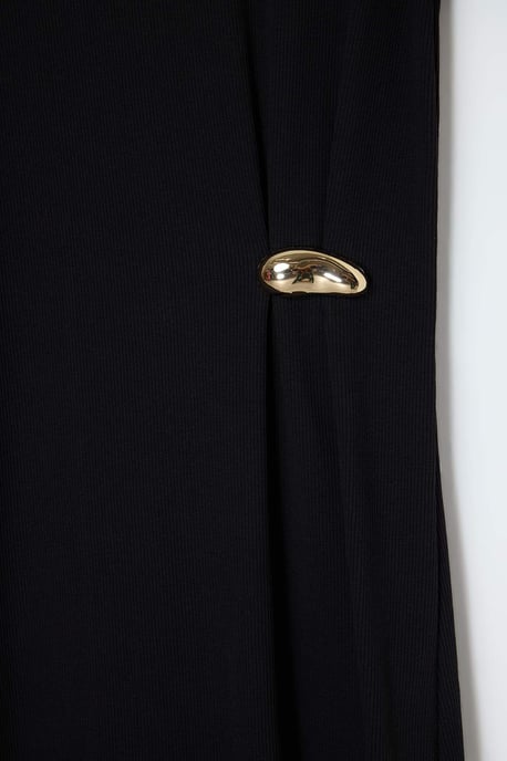 Trendyol Curve Damen Schwarz Einfarbig Kurz / Mini Kurz Casual Gerade Große Größen Kleid - Image 5