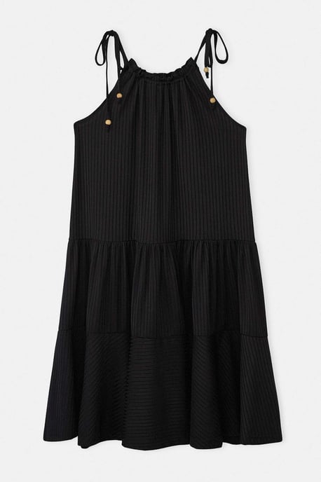 Trendyol Curve Damen Schwarz Einfarbig Kurz / Mini Ärmellos A-Linie Große Größen Kleid - Image 4
