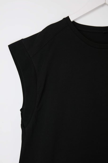 Trendyol Curve Damen Schwarz Einfarbig Kurz / Mini Kurz Casual A-Linie Große Größen Kleid - Image 5