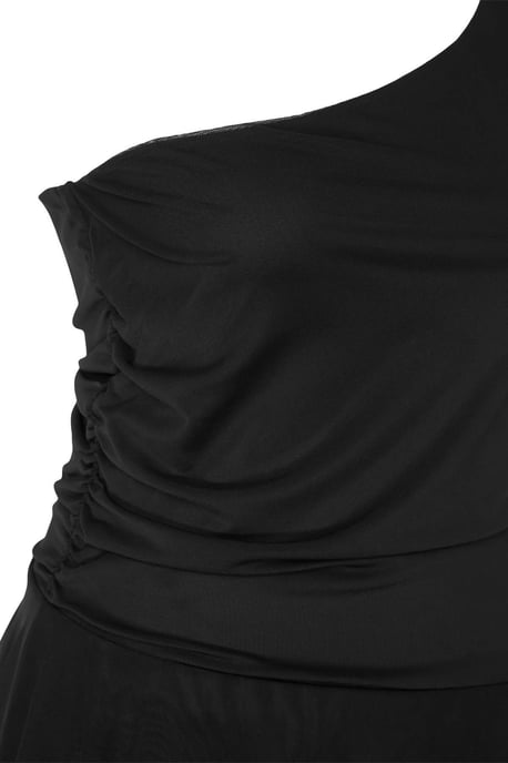 Trendyol Curve Damen Schwarz Einfarbig Kurz / Mini Ärmellos Skater Große Größen Kleid - Image 4