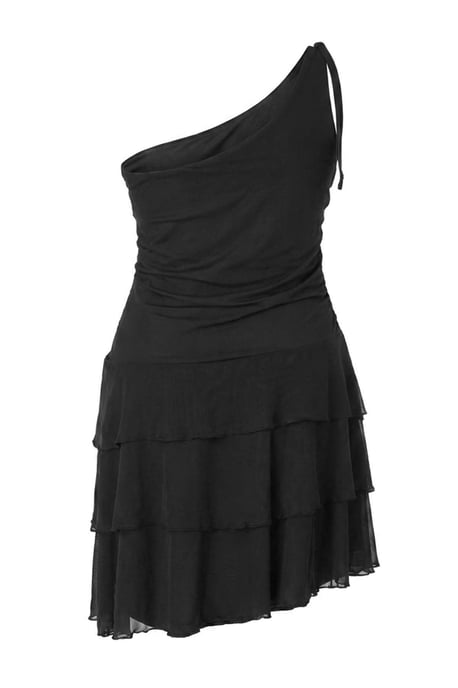 Trendyol Curve Damen Schwarz Einfarbig Kurz / Mini Ärmellos Skater Große Größen Kleid - Image 5