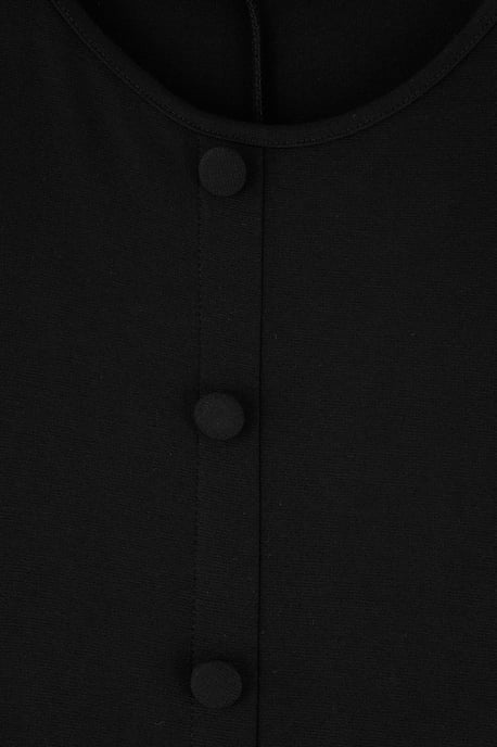 Trendyol Curve Damen Schwarz Einfarbig Kurz / Mini Ärmellos A-Linie Große Größen Kleid - Image 5