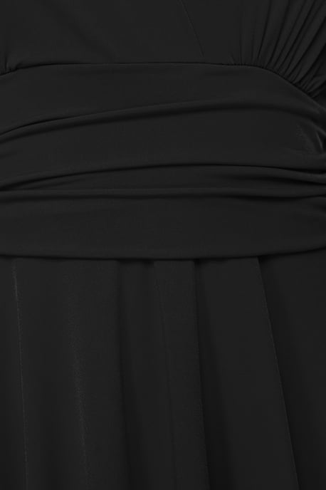Trendyol Curve Damen Schwarz Einfarbig Kurz / Mini Kurz Casual Skater Große Größen Kleid - Image 6