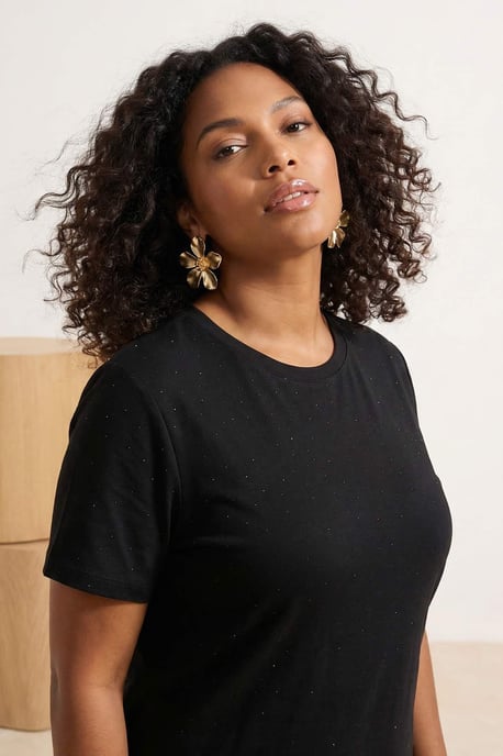 Trendyol Curve Damen Schwarz Einfarbig Kurz / Mini Kurz Casual Gerade Große Größen Kleid - Image 6