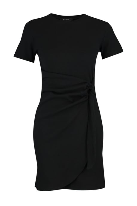 TRENDYOLMİLLA Damen Schwarz Einfarbig Kurz / Mini Kurz Casual Bodycon Kleider - Image 5