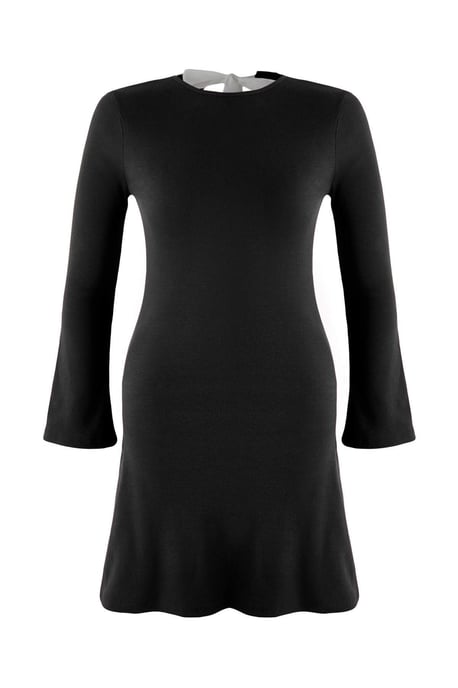 Trendyol Curve Damen Schwarz Einfarbig Kurz / Mini Lang Casual A-Linie Große Größen Kleid - Image 4