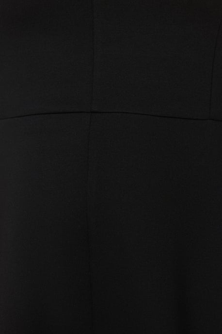 Trendyol Curve Damen Schwarz Einfarbig Kurz / Mini Ärmellos Casual Skater Große Größen Kleid - Image 4