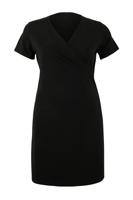 Trendyol Curve Damen Schwarz Einfarbig Kurz / Mini Kurz Casual A-Linie Große Größen Kleid - Image 2