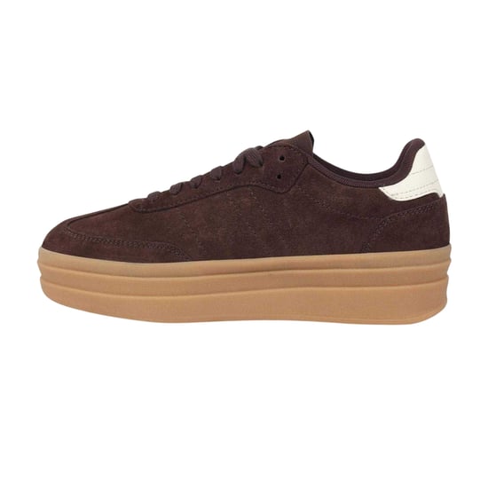 Jack Wills - "Newbury" Sneaker für Damen, Wildleder, Plattform-Absatz (Braun/Weiß/Gummi Rosa) - Image 2
