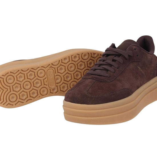 Jack Wills - "Newbury" Sneaker für Damen, Wildleder, Plattform-Absatz (Braun/Weiß/Gummi Rosa) - Image 4