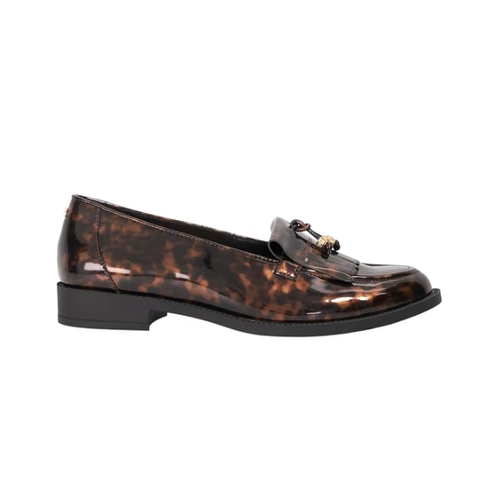 Dune London - "Globetrot" Schildpatt Halbschuhe für Damen, Quaste, Flach (Bunt) - Image 1