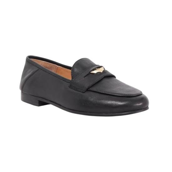 Dune London - "Greek" Penny-Schlupfschuhe für Damen, Leder, Niedriger Absatz (Schwarz) - Image 4