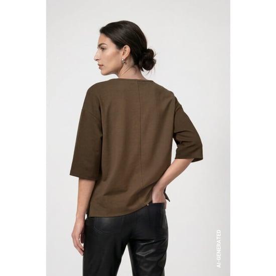 Monari Sweatshirt mit Schmuckdetail 809855 618 oliv - Image 2