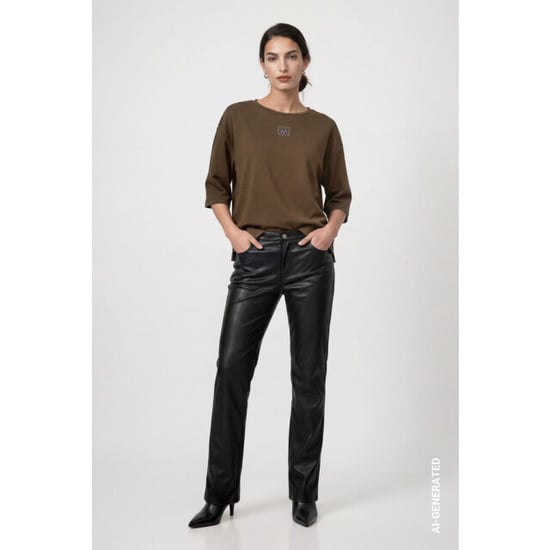 Monari Sweatshirt mit Schmuckdetail 809855 618 oliv - Image 4