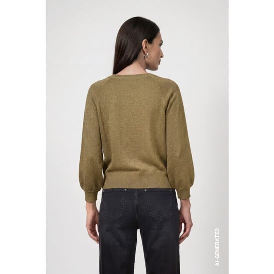 Monari Lurex Pullover 809949 625 Grün - Image 5
