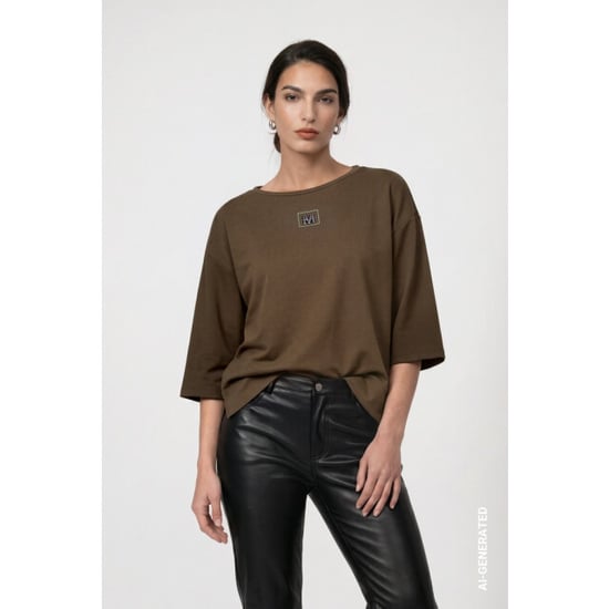 Monari Sweatshirt mit Schmuckdetail 809855 618 oliv - Image 5