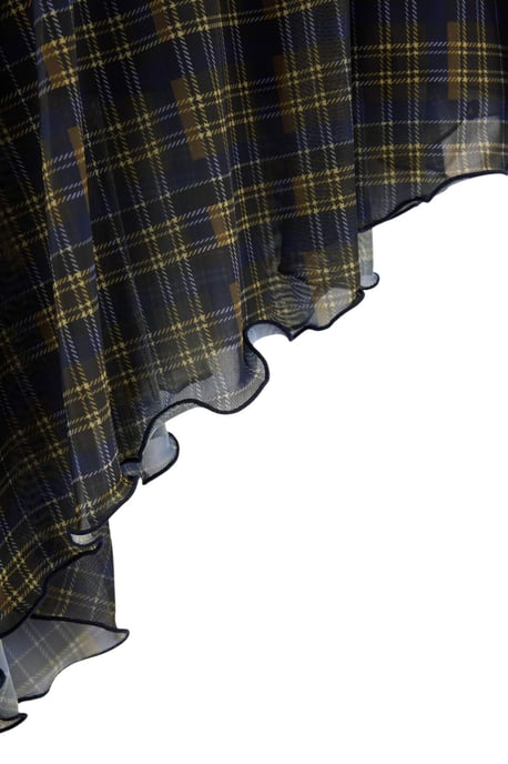 Trendyol Curve Damen Mehrfarbig Kariert Maxi Asymmetrisch Große Größen Röcke - Image 4