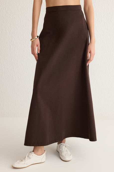 TRENDYOLMİLLA Damen Braun Einfarbig Maxi A-Linie A-Linie Röcke - Image 2