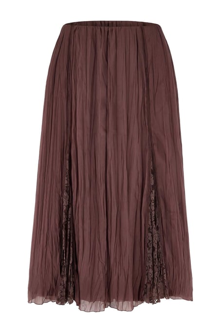 Trendyol Curve Damen Braun Einfarbig Maxi Große Größen Röcke - Image 3
