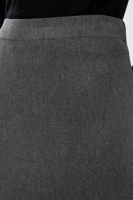 TRENDYOLMİLLA Damen Grau Einfarbig Maxi Basic A-Linie Röcke - Image 3