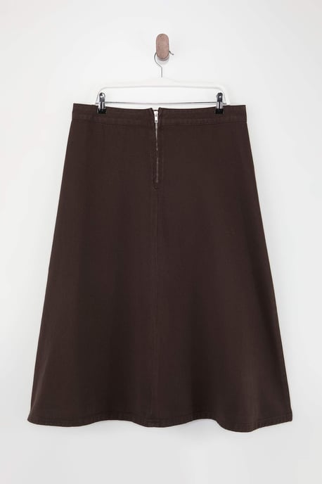 Trendyol Curve Damen Braun Einfarbig Maxi A-Linie Große Größen Röcke - Image 4