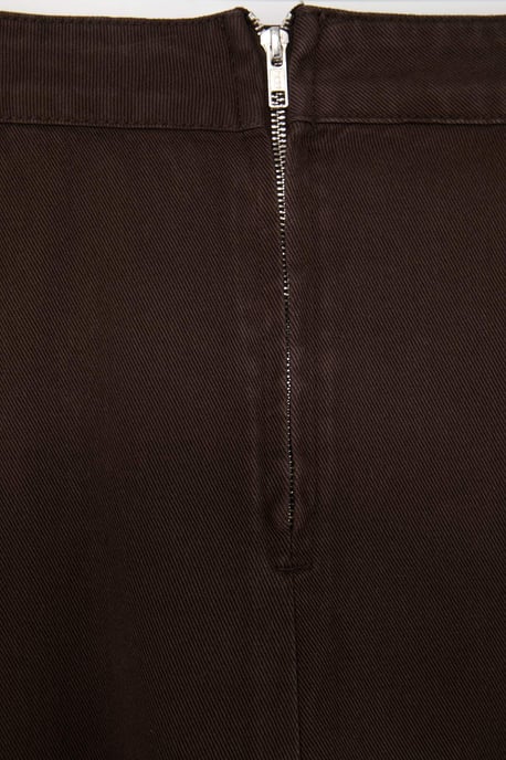 Trendyol Curve Damen Braun Einfarbig Maxi A-Linie Große Größen Röcke - Image 5