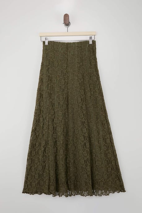 Trendyol Modest Damen Khaki Einfarbig Maxi Modest Röcke - Image 5