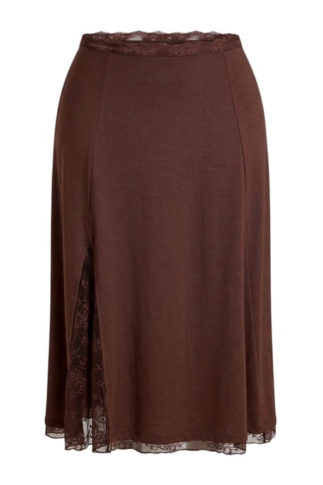 Trendyol Curve Damen Braun Einfarbig Maxi Große Größen Röcke - Image 4
