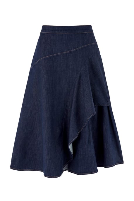 TRENDYOLMİLLA Damen Blau Einfarbig Maxi Skater Röcke - Image 1
