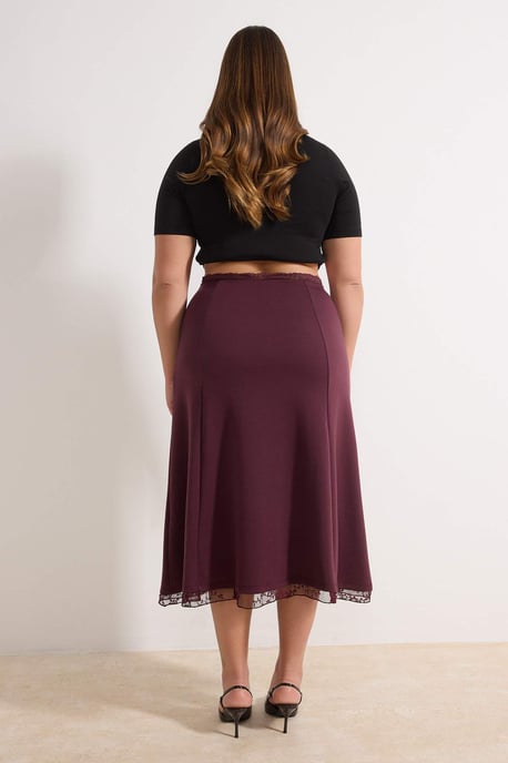 Trendyol Curve Damen Lila Einfarbig Maxi Große Größen Röcke - Image 3