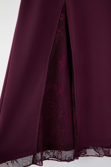 Trendyol Curve Damen Lila Einfarbig Maxi Große Größen Röcke - Image 5