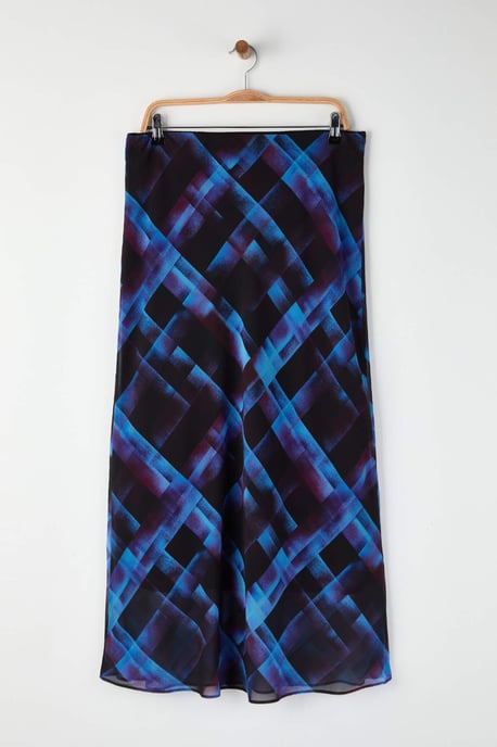 Trendyol Curve Damen Mehrfarbig Kariert Maxi Große Größen Röcke - Image 4