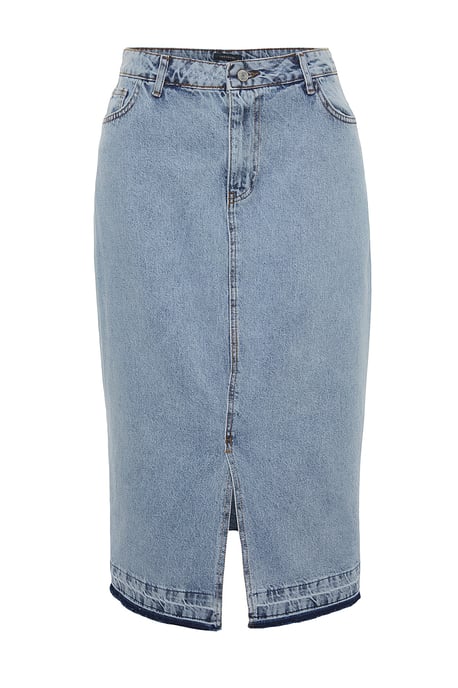 Trendyol Curve Damen Blau Einfarbig Maxi A-Linie A-Linie Große Größen Röcke - Image 5