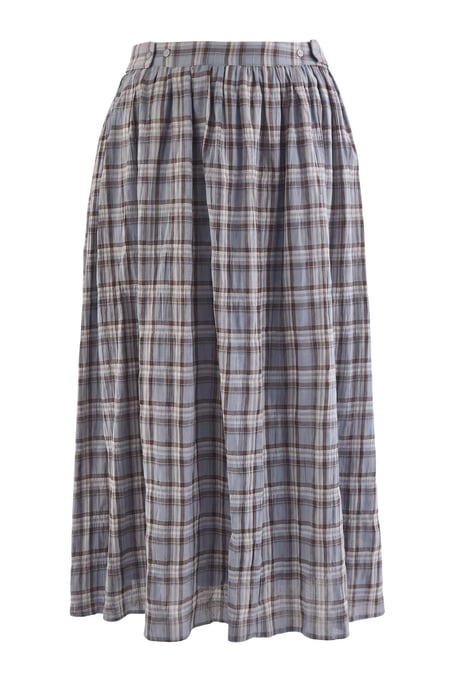 Trendyol Curve Damen Ecru Kariert Maxi Große Größen Röcke - Image 4
