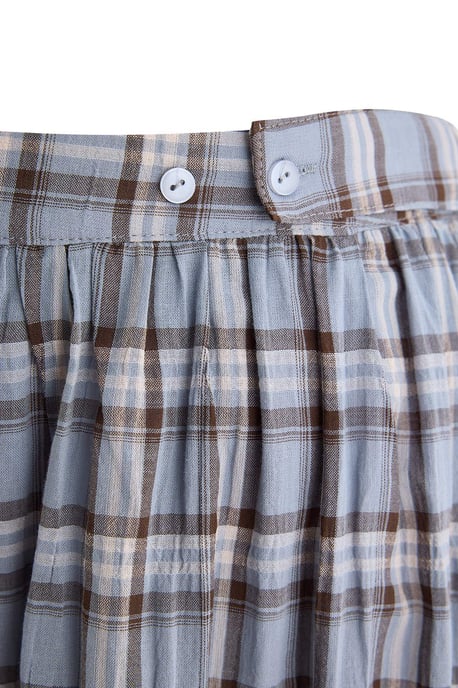 Trendyol Curve Damen Ecru Kariert Maxi Große Größen Röcke - Image 5