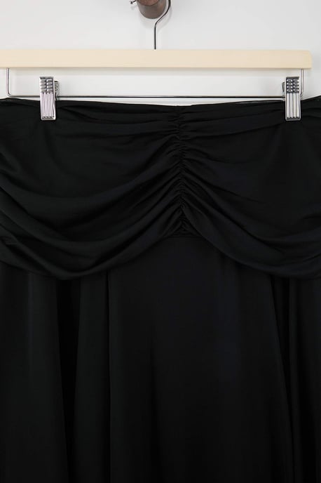 Trendyol Curve Damen Schwarz Ethno-Muster Maxi Große Größen Röcke - Image 3