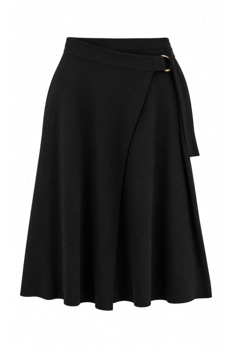 Trendyol Curve Damen Schwarz Einfarbig Maxi Zweireihig / Wickel-Optik Große Größen Röcke - Image 1