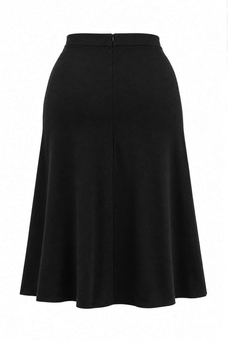 Trendyol Curve Damen Schwarz Einfarbig Maxi Zweireihig / Wickel-Optik Große Größen Röcke - Image 3