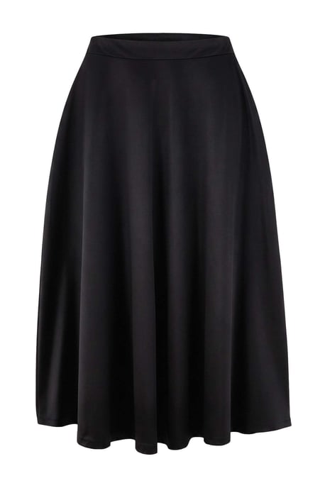 Trendyol Curve Damen Schwarz Einfarbig Maxi Große Größen Röcke - Image 3