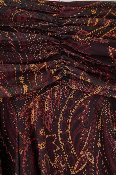 Trendyol Curve Damen Mehrfarbig Ethno-Muster Maxi Große Größen Röcke - Image 3