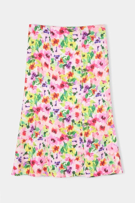 Trendyol Curve Damen Mehrfarbig Geblümt Maxi Große Größen Röcke - Image 3