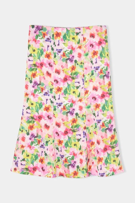 Trendyol Curve Damen Mehrfarbig Geblümt Maxi Große Größen Röcke - Image 5