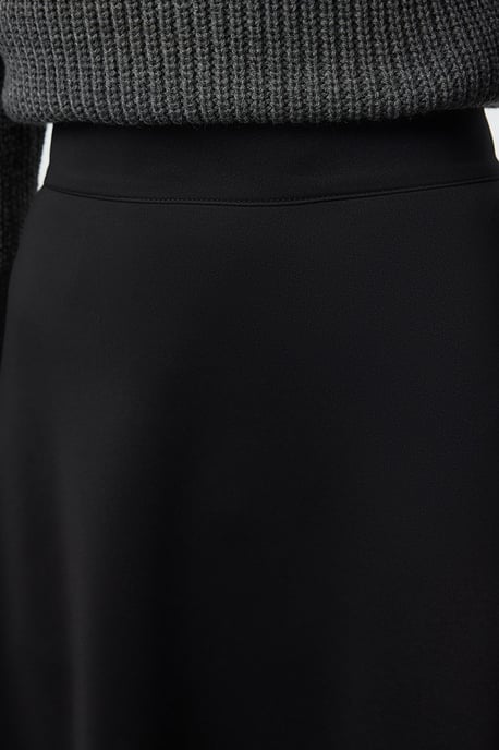 Trendyol Modest Damen Schwarz Einfarbig Maxi Ausgestellt Rock A-Linie Modest Röcke - Image 3