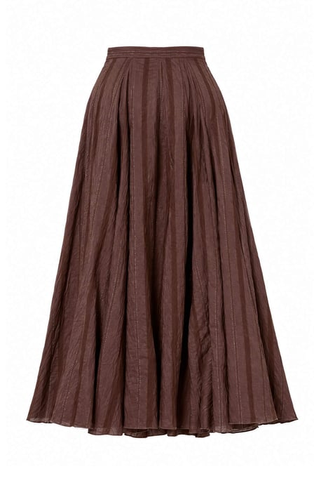 Trendyol Modest Damen Braun Einfarbig Maxi Skater Modest Röcke - Image 1