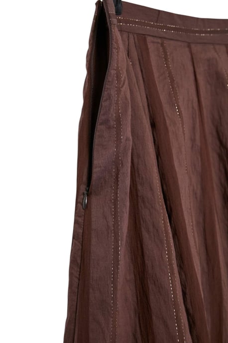 Trendyol Modest Damen Braun Einfarbig Maxi Skater Modest Röcke - Image 3