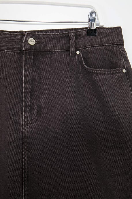 Trendyol Curve Damen Braun Einfarbig Maxi A-Linie A-Linie Große Größen Röcke - Image 3